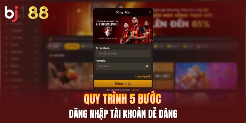 Quy trình 5 bước đăng nhập tài khoản dễ dàng
